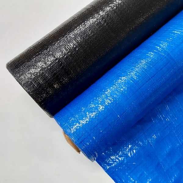 lona impermeável preta e lona impermeável azul